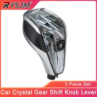 3 Piece Set Car Crystal Gear Shift Knob Lever For BMW X3 iX3 G01 G08 X4 G02 X5 G05 X6 G06 Left-Hand Drive Car Shift Knob Handle