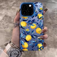 Cute Lemon Flowers Girl Case For iPhone 17 15 Pro Max Cases iPhone 17 11 12 13 ProMax 14 15 16 Plus 8 XR XS Shockproof INS Coque
