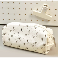 Butterfly Print canvas Pencil case, Smooth zipper Portable pencil pouch and desk Storage bag school supplies New Year's gift