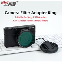 Camera Filter Adapter Ring 52mm Filter for Sony RX100 RX100II RX100III RX100IV RX100V RX100VII ZV-1 RX100M5/M5A/M2/M Camera
