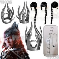 Anime Shadowheart 3D Printed Hairpin Game Baldur's Jenevelle Hallowleaf Acolyte BG3 Gate 3 Cosplay Wig Head Chain props Women