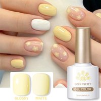 BORN PRETTY 10ml Creamy Yellow Gel Polish Long-Lasting French Style Baby Yellow Gel For Manicure DIY Nail Supplies