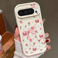 Bow Tie Rose Flower TPU Case For Google Pixel 10 8 Pro 9A 8A 7A 10 9 Pro XL Shockproof Silicone Phone Cover For Pixel 7 8 9 Pro