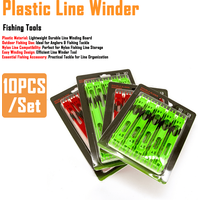 10Pcs/Set Value Plastic Fishing Line Spool Portable Line Winder Board Fishing Line Organizer Fishing Accessory Outdoor Supplies