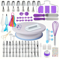 137PCS Cake Turntable Set Professional Cake Decorating Kit Tools Cake Baking Tool Cake Carving Accessories for Beginners&Experts