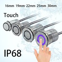 Electrical IP68 Touch Switch Waterproof Button Led Momentary Induction Start 16/19/22/25/30mm Fix On Off Switches 24v 12v 110v
