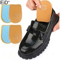 Latex Leather Heel Insoles Pads Thickened Shock-absorbing Foot Soft Cushion Shoes Foot Care Insert Heel Support Half-size Insole