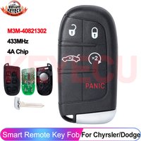 KEYECU 4/5 Przyciski 433MHz Chip 4A PCF7953M Do Chrysler 200 300 Dodge Charger Challenger 2019+ Inteligentny Pilot Zdalnego Sterowania M3M-40821302