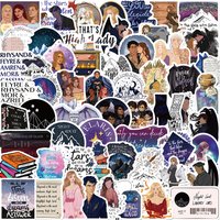 60pcs Cartoon Acotar Merchandise Simple Sticker Guitar Skateboard Phone Laptop Suitcase Stationery Sticker for Kids Teens Adults