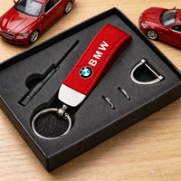 Leather Car Keychain, High-End Car Metal Key Ring For BMW X1 X3 X4 X5 X6 X7 1 3 5 6 7 Series G20 G30 G11 F15 F16 G01 G02 Sticker