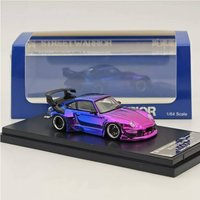 Street Warrior 1:64 Porsche 911 RWB 993 "Chameleon Chrome Purple/Blue" Diecast Model Car In Stock Ready To Ship