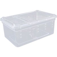 Transparent Reptile Breeding Box Stackable Escape-Proof Reptile Terrarium Clear View Ventilated Animal Habitat Cage Crawling Pet