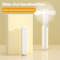 Portable Mini Handheld Fan Rechargeable USB Portable Telescopic Silent Office Desktop Small Fan Personal Cooling Artifact