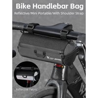 AliExpress West Biking WEST BIKING Bike Handlebar Bag Portable Reflective Shoulder Bag For Cycling MTB Road Bike Scooter Front Tool Bags Elastic Band