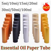 10PCS Kraft Paper Jar Box Paper Gift Packaging Round Cylinder Oil Bottle Package Cardboard Tube for Essential Oil Perfume