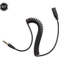 AUX Stereo Audio Extension Cable, Male to Female Jack Cable, Car Sauna Phone Cable, Speaker Extension Cable, Spring Cable, 3.5mm