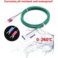 K type Temperature Sensor,Thermocouple,cables protección de alambre silicona ,Waterproof, oil resistant, and heat resistant,260℃
