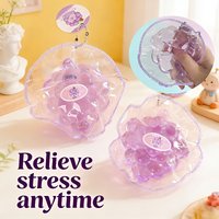 Tabas Squishy Crystal Grapes Fidget Toy Stress Relief Hand Toy Anti-Anxiety Fruit Stretchy Slow Rising Toy Creative Sensory Toy