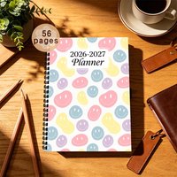 A5 2026-2027 Spiral Bound Planner, Monthly and Weekly Task Lists and Schedules, Classroom Lesson Organizer, Ideal Teacher Gifts