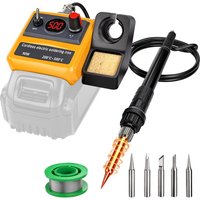 NEW Cordless Soldering Iron for Dewalt 20V Battery, 90W Soldering Station Kit with 5 Tips,DIY Soldering. (Tool Only)