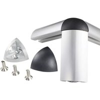4/10pcs 3030R 4040R 2020R Arc Curved 3 Way Corner Bracket Connector Metal Cover Plastic Cover With screws Aluminum Profile