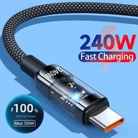 240W 2 in 1 USB C to USB C Fast Charging Foldable Bracket Data Cable Type C Desktop Holder Charging Wire For Iphone17 16 Samsun