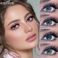 EYESHARE Colored Contact Lenses for Eyes 2pcs Aurora Blue Lenses Brown Eyes Contacts Lenses Yearly Beautiful Pupils Contact Lens
