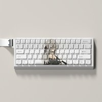 73 Kes Ally Translucent Keycaps Anime Side Print Keycaps PBT Dye-Sub Cherry for Mechanical Keyboard Wooting 60 65 68