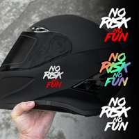 AliExpress NONE 1PC NO RISK NO FUN Motorcycle Stickers Waterproof for Motorbike Helemt Fuel Tank Electric Scooter Road Bike Durable Vinyl Decals