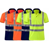 Reflective Shirt Men for Work Short Sleeve Hi Vis T-shirt Polo High Visibility Safety Work Shirts for Men