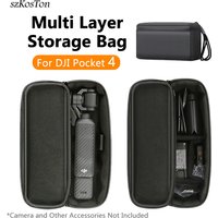 Multiple Compartments Bag for Pocket 4 Portable Hard Shell Protective Shockproof Storage Bag for DJI Osmo Pocket 4 Accessories