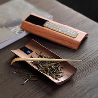 Wu Liang Solid Wood Electronic Tea Scale - Black Walnut Tea Tray Tea Leaf Weighing Kitchen Scale with Led Display