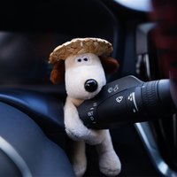 Car Wiper Rod Decoration Figure Plush Puppy Turn Signal Switch Ornament Automotive Interior Accessories Door Handle Decoration