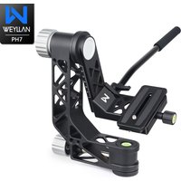 WEYLLAN PH7 Professional Gimbal Camera Tripod Monopod Head 720 Panoramic DSLR Camera Lens Telescope with Arca-Swiss QR Plate NEW