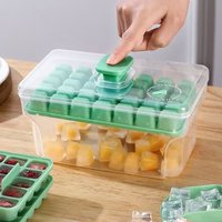 Ice Cube Tray Mold for Freezer With Lid & Bin, Ice Cube Tray Making 68 Pcs Ice Cubes, Easy Press To Release Ice