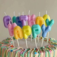 1pcs Colorful Letter Birthday Candles, English Letters Happy Birthday Small Candle Cake, Children and Adult Party Fun Long Lasti