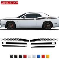 Naklejki winylowe na karoserię z bocznymi paskami w talii dla Dodge Challenger 2008-2023 RS