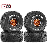 1.9 Wheel Hub And Tire Rubber Terrain Tyre Wheel Tires for 1/10 RC Rock Crawler Axial SCX10 RR10 Wraith KM5