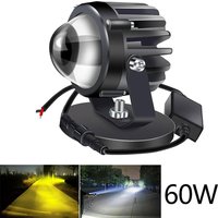 Motorcycle Projector Laser Light Led Lamp Headlights Fog Lamp Side Shooter Led Pods Yellow White Lens Spotlight For Trucks SUV