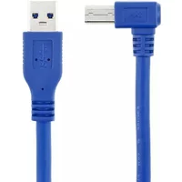 USB 3.0 Cable Male to Type B High Speed Printer Right Angle 90 Degree for Canon Epson HP ZJiang Label Printer DAC USB Printer