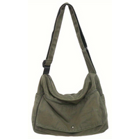 4-Color Large Capacity Canvas Crossbody Hobo Bag - Durable, Adjustable, Trendy Sling