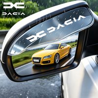 2Pcs Car Rearview Mirror Rain Eyebrow Rainproof Shield For Dacia Sandero Stepway Duster Logan MCV Jogger Bigster Spring/Key Ring