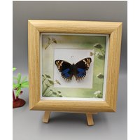 Imitation Wood Grain Hollow Picture Frame, Butterfly Photo Frame Ornament, Party Birthday Graduation Housewarming Holiday Gift