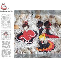 Catlove Flamenco Dancer Metal Cutting Dies Scrapbooking Mold Stencil Die Cuts Card Making DIY Craft Embossing New Dies For 2022