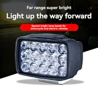 Motorcycle Headlight 15 LED Driving Spot Light Fog White Motorbike ATV UTV Truck 6000-6500K White 2000LM Aluminum Alloy Waterpro