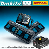 Original Fast Charger DC18RD DC18SF 4 Ports for Makita 14.4V 18V 20V Batteries BL1830 BL1840 BL1850 BL1860 BL1430 Power Tools