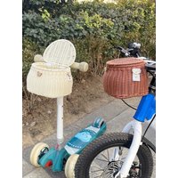 AliExpress NONE Bicycle Storage Basket Backpack with Lid Bike Scooter Tricycle Basket Adjustable Leather Straps for Daily Commuting