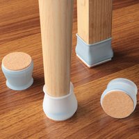 16/24Pcs Table Chair Leg Protector Covers Thick Rubber Felt Bottom Furniture Pads Floor Protectors No Scratches Reduce Noice