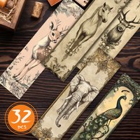32pcs, Vintage Animal Series Bookmarks for Teachers, Readers and Book Lovers, Bookmarks, Gifts, Parties, Birthday