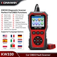KONNWEI Professional OBD2 Car Scanning Tool Fault Data Printing Engine Battery Test Fault Code Clear Real-Time Data for 12V Car
